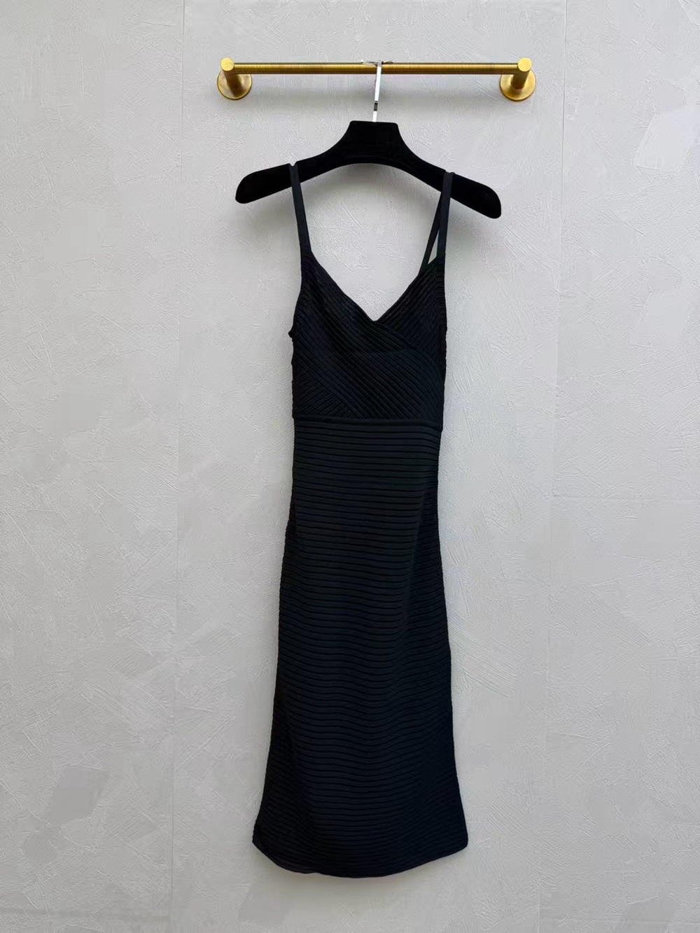 Dior Black V-Neck Strappy Midi Dress